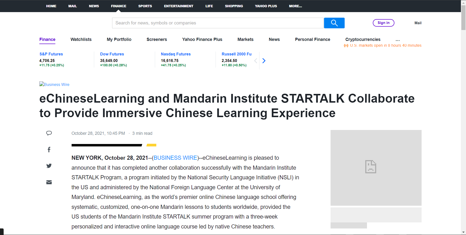 eChineseLearning STARTALK